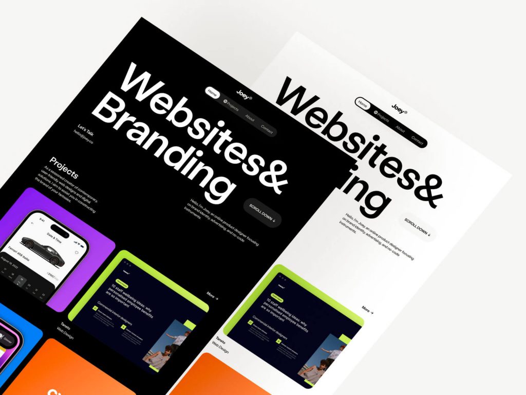 Joey Figma Portfolio Template