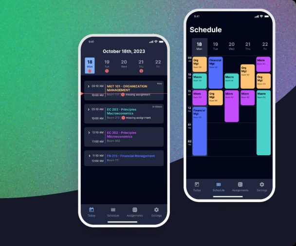 Free School Schedule Figma App Template - Figma Template