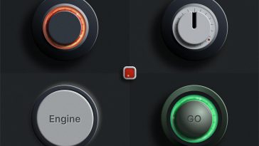 Mechanical Inspired UI Buttons