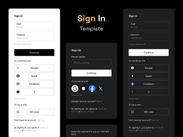 Free Sign In Screens UI Design Figma Template - Free Figma Template