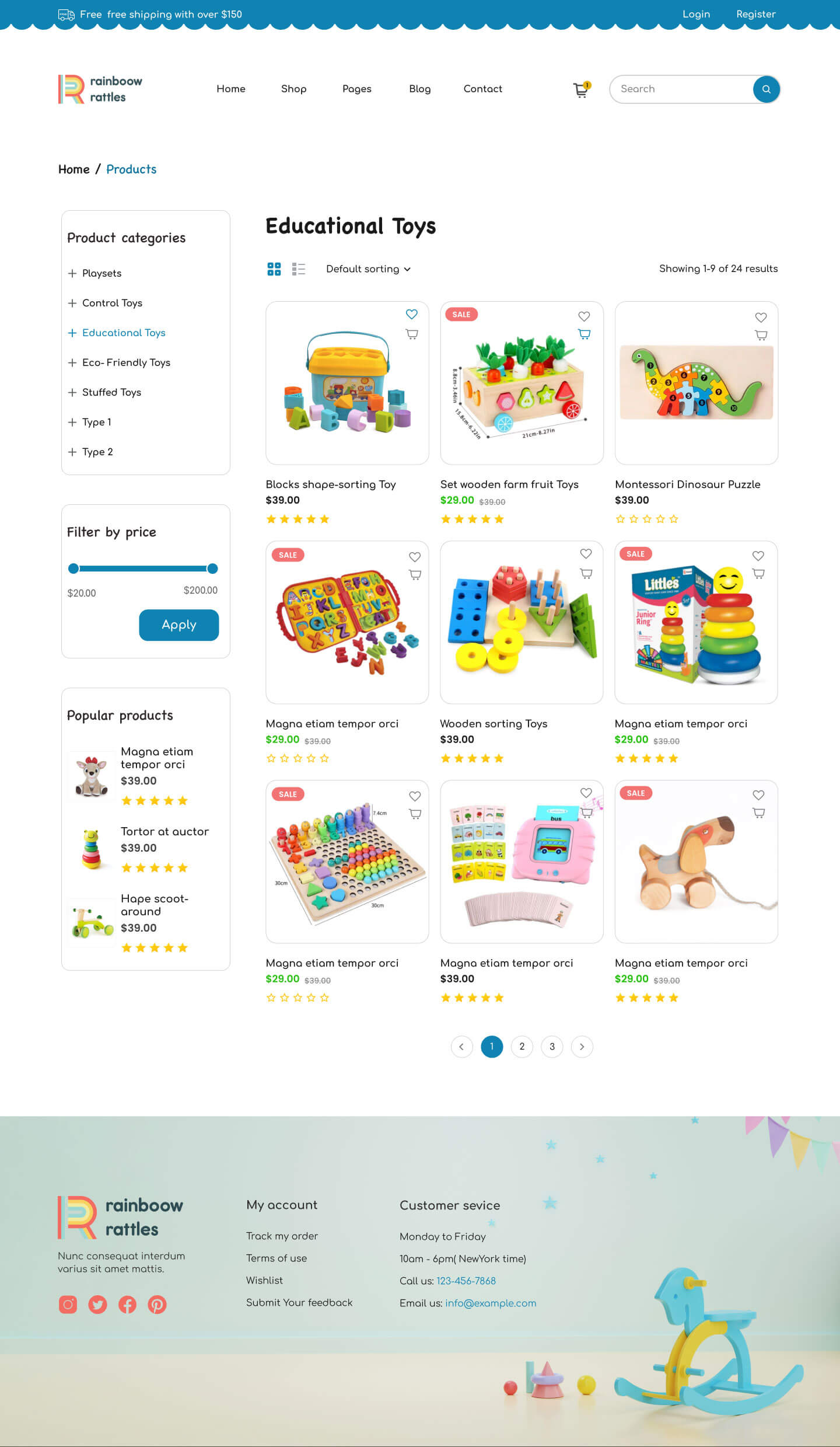 Baby Toys Store Website Template2