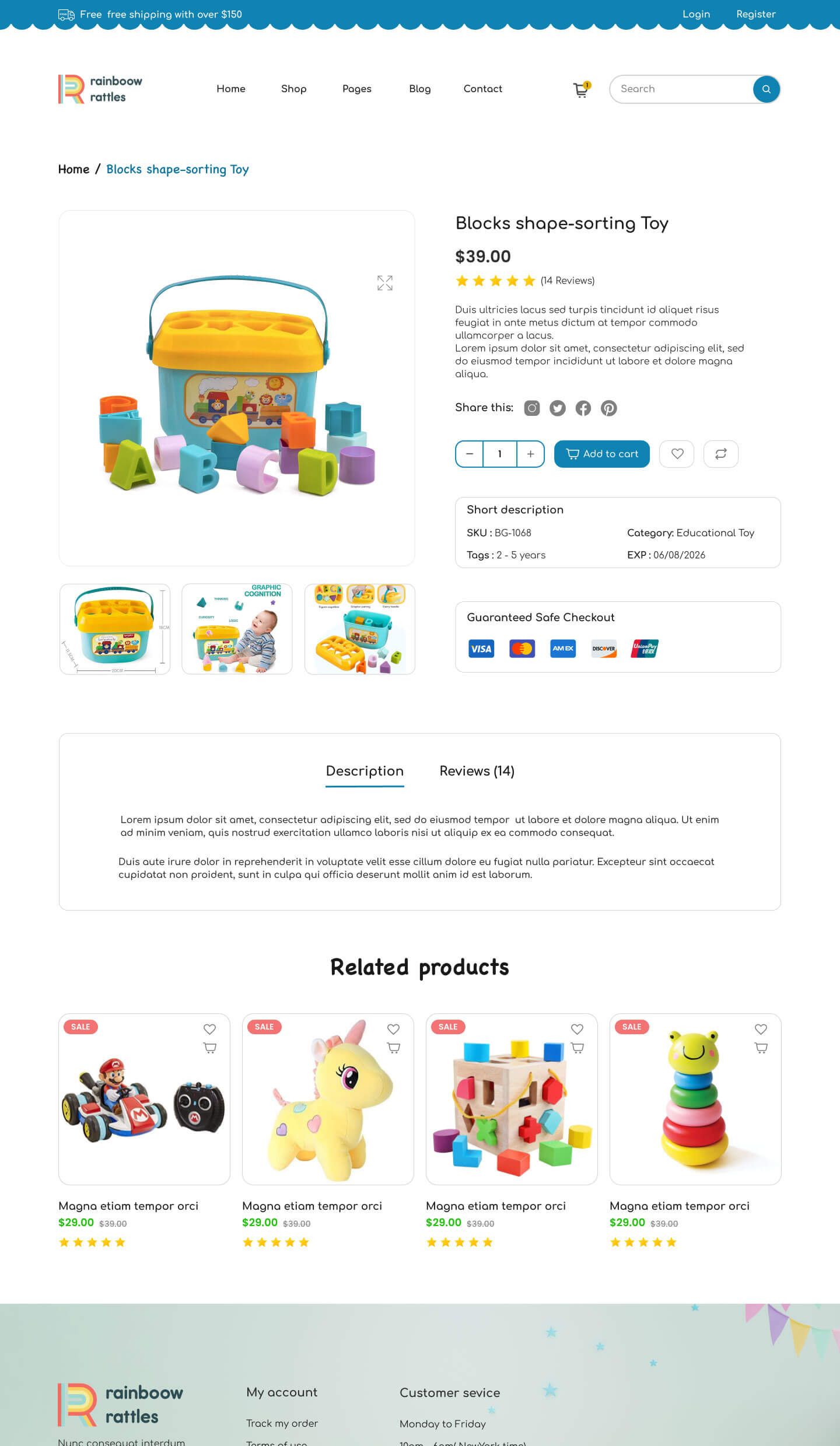 Baby Toys Store Website Template3