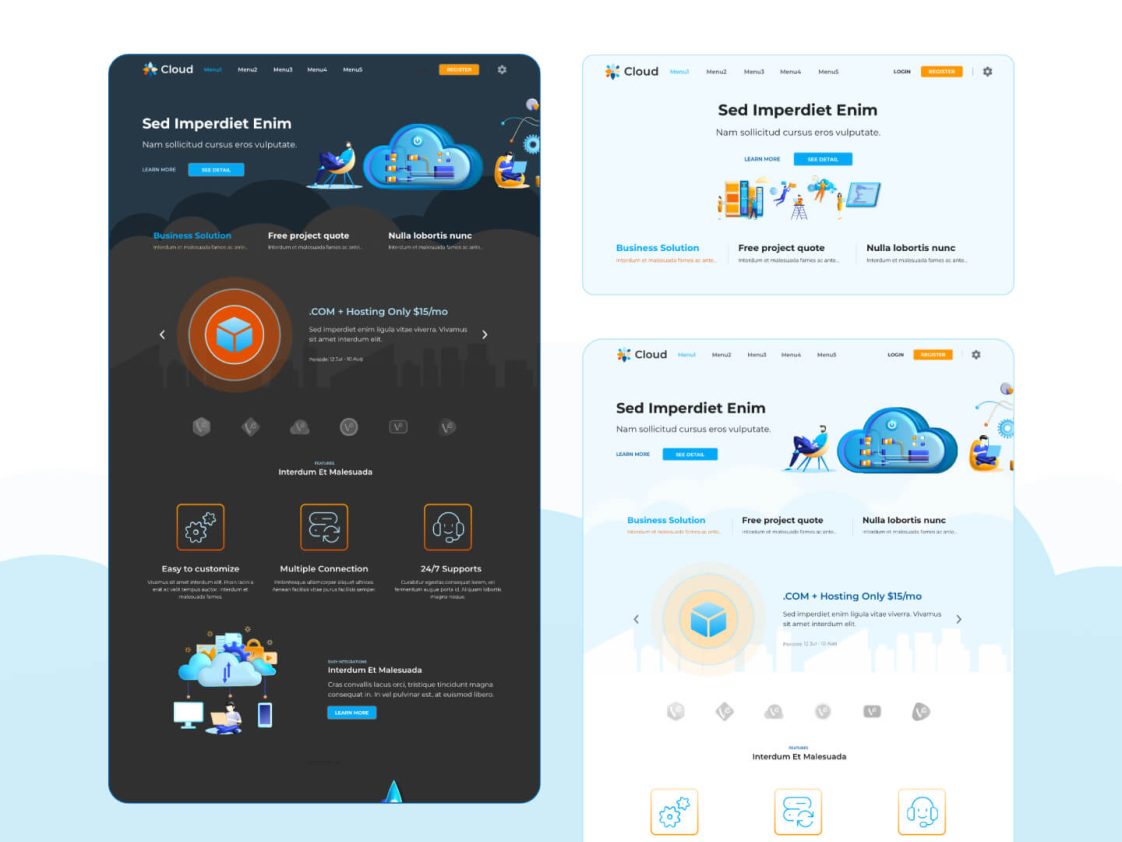 Free Figma Cloud Computing Services Landing Page Template - Free Figma ...