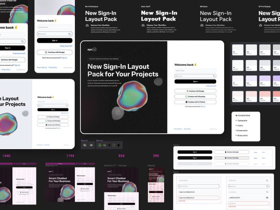 Free Sign-In Screen UI Kit Figma Template - Free Figma Template