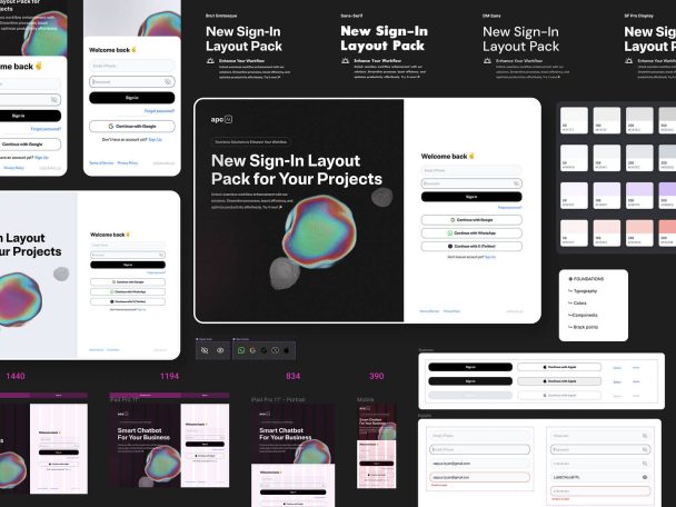 Free Sign-In Screen UI Kit Figma Template - Free Figma Template